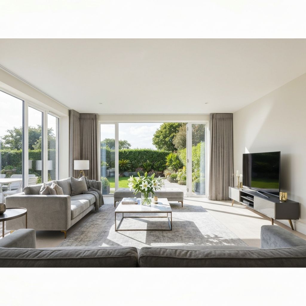 Spacious living room with modern design